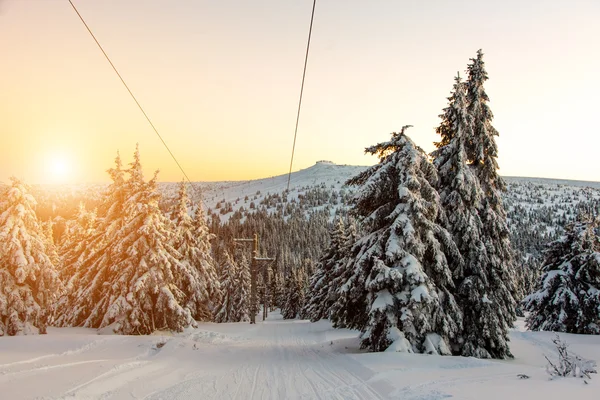 Wintersonnenuntergang — Stockfoto