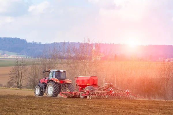 Spring field works — Stock Photo, Image