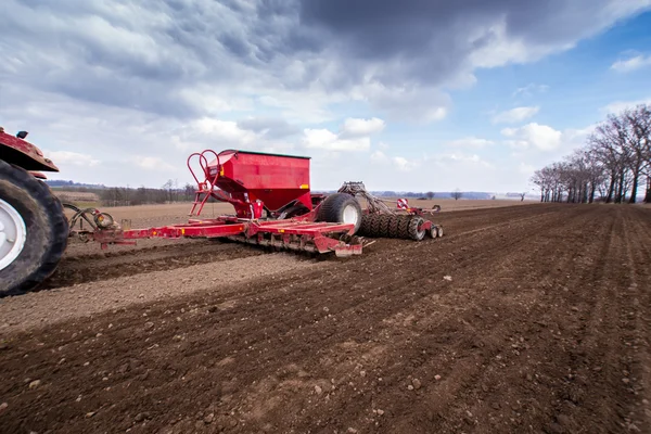 Spring field works — Stock Photo, Image