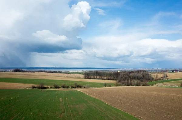 Bouře přes pole — Stock fotografie