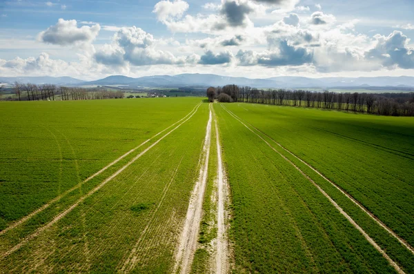 Vista aérea do campo — Fotografia de Stock