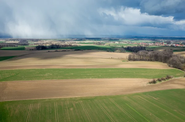 Bouře přes pole — Stock fotografie