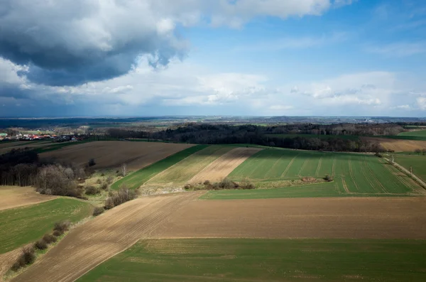 Storm over het veld — Stockfoto