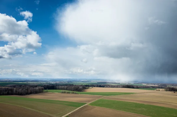 Storm over the field — Stock Photo, Image