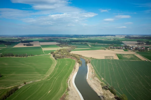 Bovenaanzicht van het veld — Stockfoto