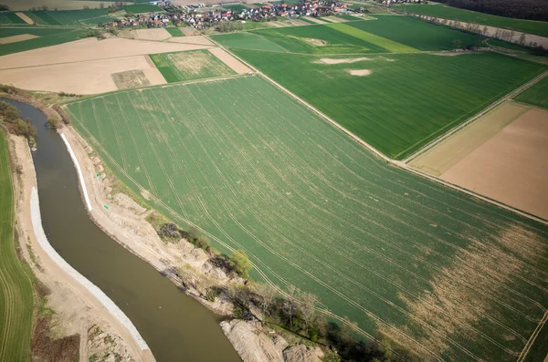 Bovenaanzicht van het veld — Stockfoto