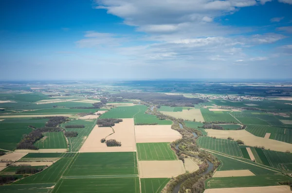 Vista aérea do campo — Fotografia de Stock