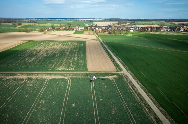 Vista aérea do tractor — Fotografia de Stock