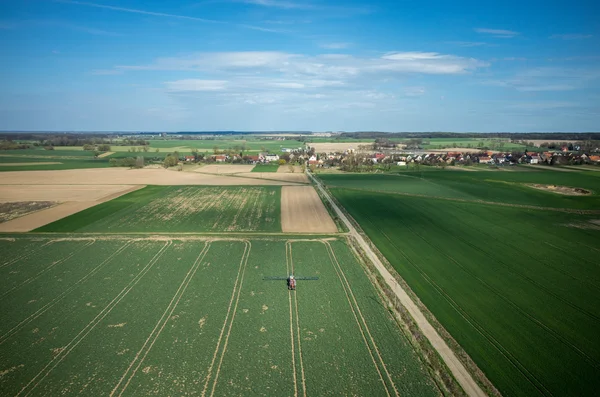 Vista aerea del trattore — Foto Stock