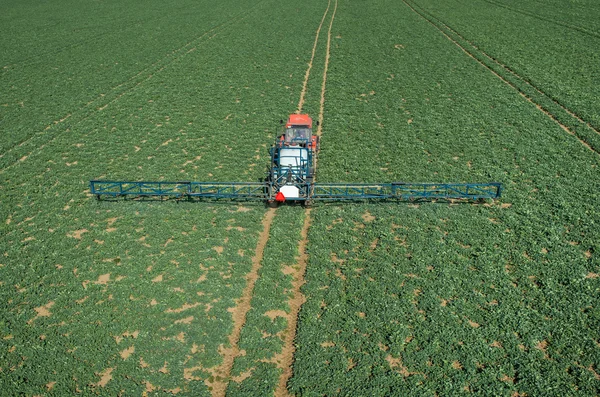 Vista aérea do tractor — Fotografia de Stock