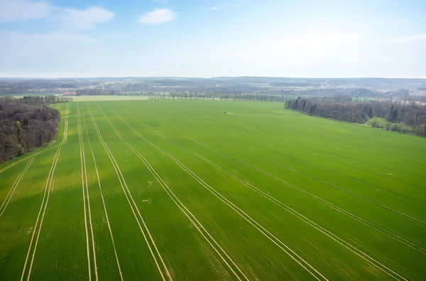 Vista aérea do campo — Fotografia de Stock