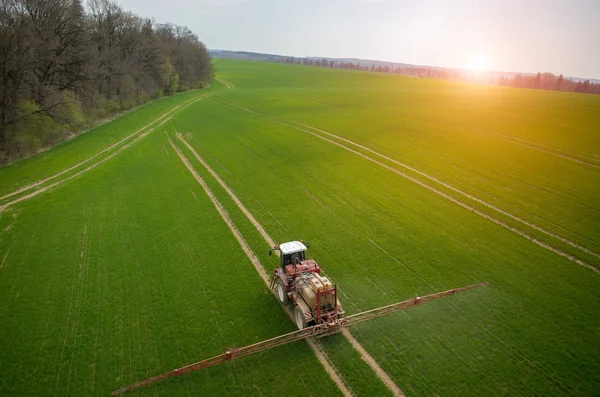 Aerial view of the tractor — Stock Photo, Image