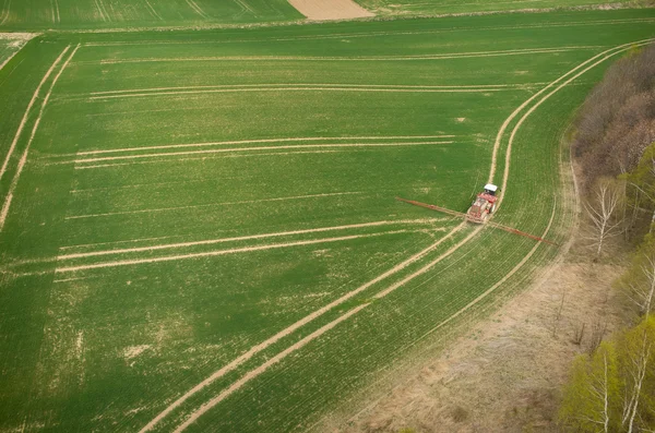 Vista aérea del tractor —  Fotos de Stock