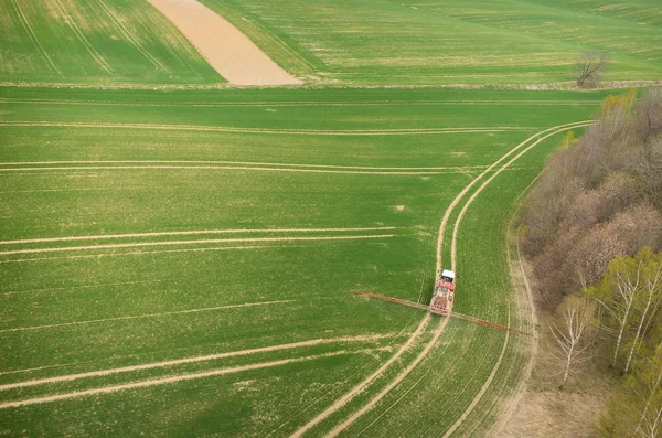 Vista aérea del tractor —  Fotos de Stock