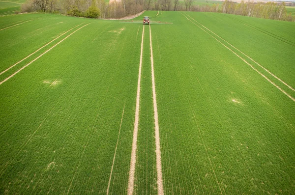 Aerial view of the tractor — Stock Photo, Image