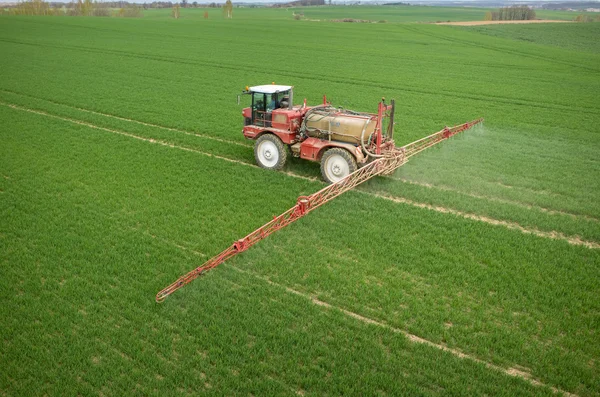 Luftaufnahme des Traktors — Stockfoto