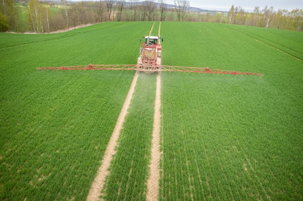 Vista aérea do tractor — Fotografia de Stock