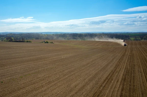 Aerial view of the field — Stock Photo, Image