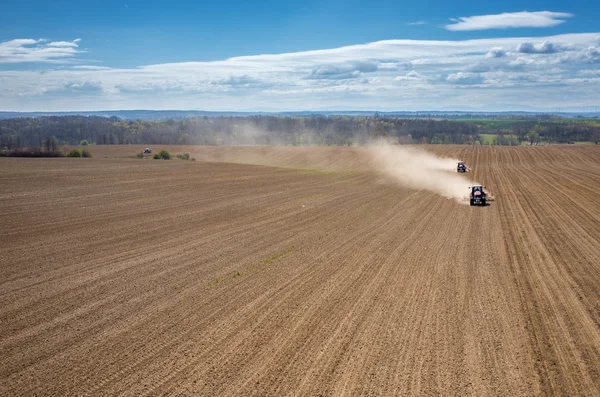 Bovenaanzicht van het veld — Stockfoto