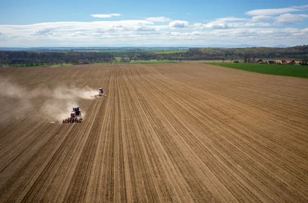 Aerial view of the field — Stock Photo, Image