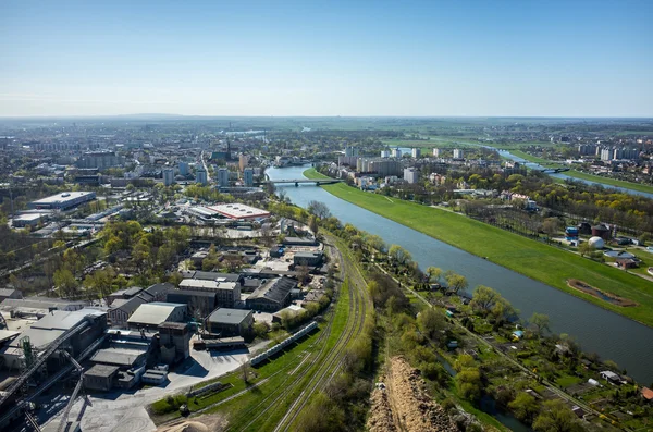 Luchtfoto van Opole — Stockfoto