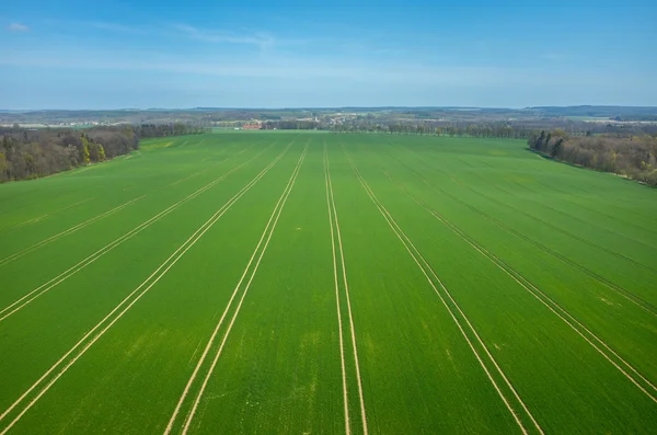 Vista aérea do campo — Fotografia de Stock