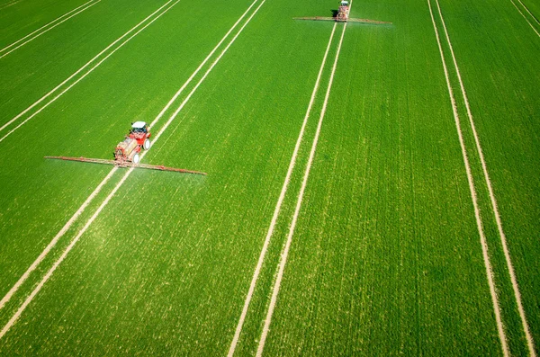 Aerial view of the tractor — Stock Photo, Image