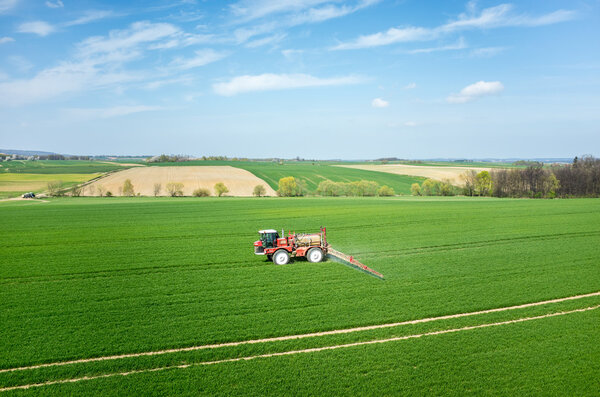 Aerial view of the tractor