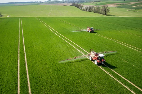 Vista aérea del tractor —  Fotos de Stock