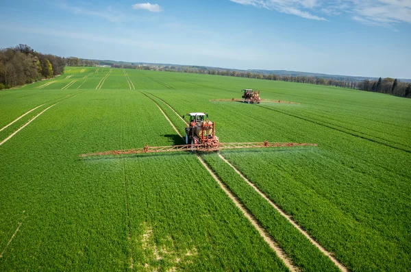 Aerial view of the tractor — Stock Photo, Image