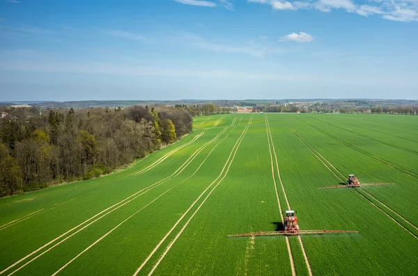 Aerial view of the tractor — Stock Photo, Image