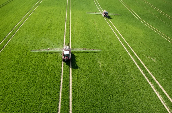 Vista aérea del tractor —  Fotos de Stock