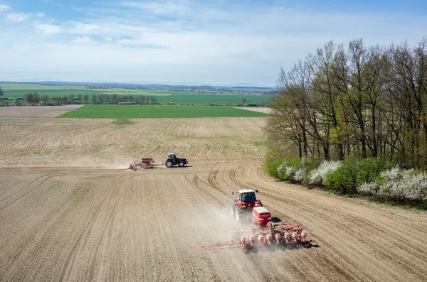 Aerial view of the field — Stock Photo, Image