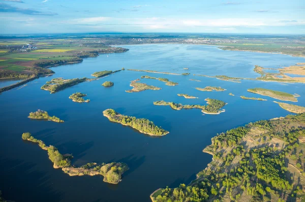 Aerial view on the lake — Stock Photo, Image