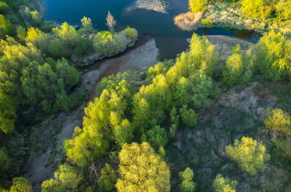 Vista aerea sul lago — Foto Stock