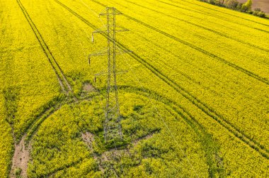 kolza alanında powerlines