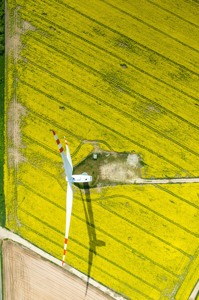Windmills aerial view