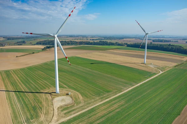 Luchtfoto op de windmolens — Stockfoto