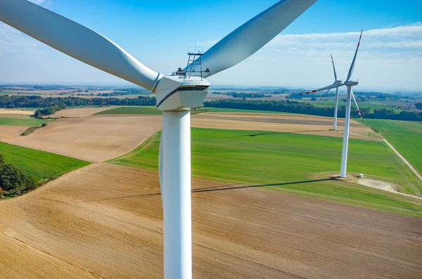 Vista aérea de los molinos de viento —  Fotos de Stock