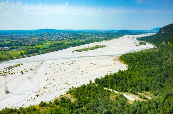 Tagliamento river in Italy — Stock Photo, Image