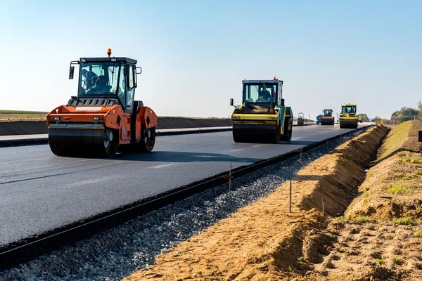 Nieuwe aanleg van wegen — Stockfoto