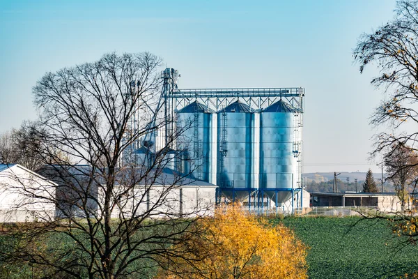 Large view on the silos — Stock Photo, Image