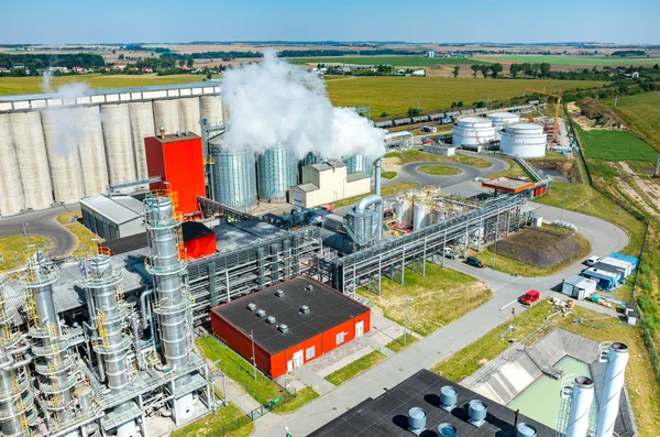 Biofuel factory aerial view — Stock Photo, Image