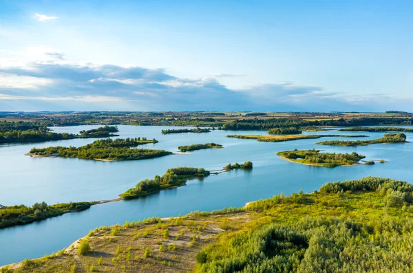 Vue aérienne sur le lac — Photo