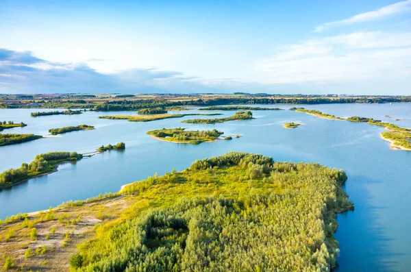 Aerial view on the lake — Stock Photo, Image