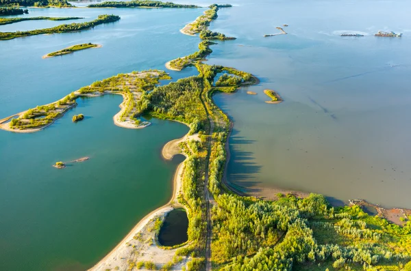 Aerial view on the lake — Stock Photo, Image