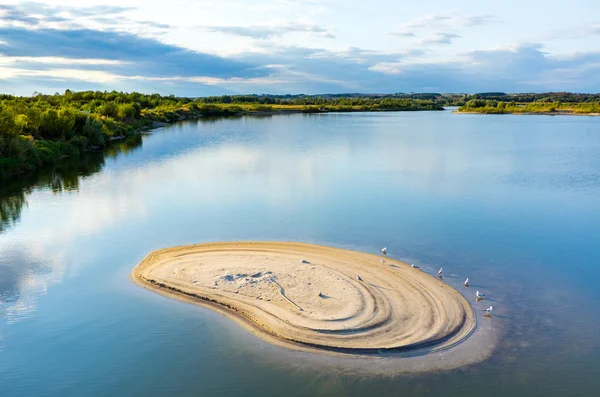 Vue aérienne sur le lac — Photo