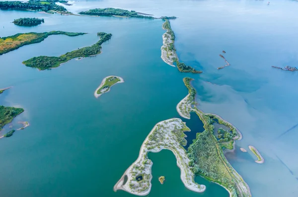 Aerial view on the lake — Stock Photo, Image