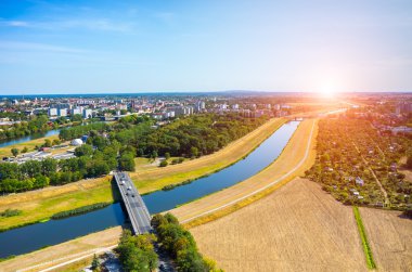 Günbatımı Opole yukarıda