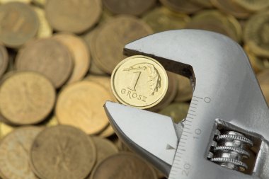 Bir grosz holding İngiliz anahtarı